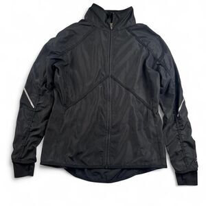 Women’s Black Windbreaker Jacket Size S Lightweight Athleisure Gorpcore Zip Up